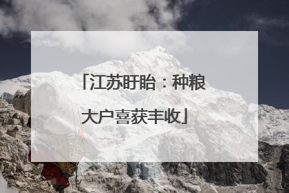 江苏盱眙：种粮大户喜获丰收