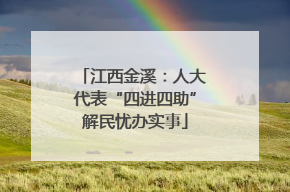 江西金溪：人大代表“四进四助”解民忧办实事