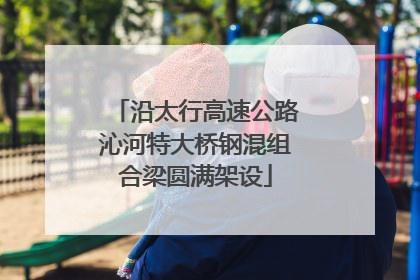 沿太行高速公路沁河特大桥钢混组合梁圆满架设