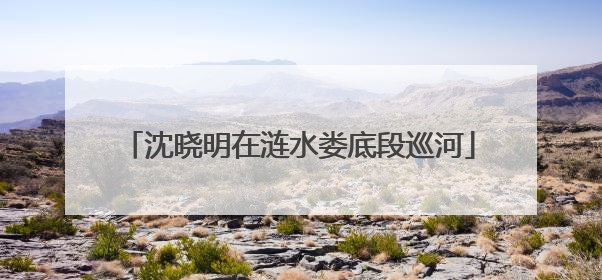 沈晓明在涟水娄底段巡河