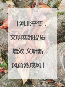 河北辛集：文明实践提质增效 文明新风蔚然成风