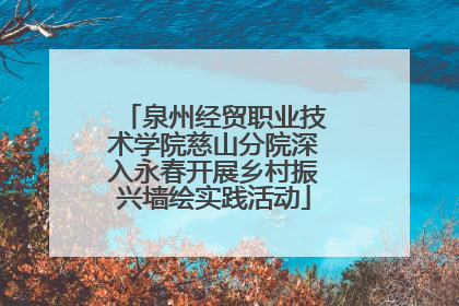 泉州经贸职业技术学院慈山分院深入永春开展乡村振兴墙绘实践活动