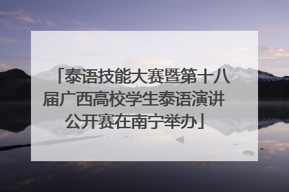泰语技能大赛暨第十八届广西高校学生泰语演讲公开赛在南宁举办