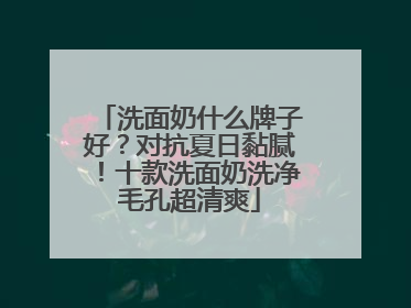 洗面奶什么牌子好？对抗夏日黏腻！十款洗面奶洗净毛孔超清爽