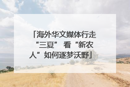 海外华文媒体行走“三夏” 看“新农人”如何逐梦沃野