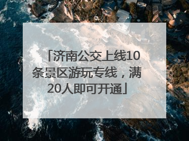 济南公交上线10条景区游玩专线，满20人即可开通