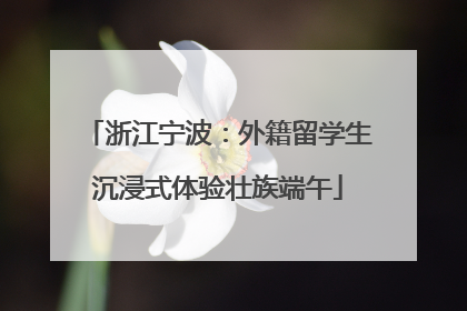 浙江宁波：外籍留学生沉浸式体验壮族端午