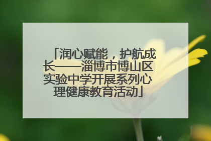 润心赋能，护航成长——淄博市博山区实验中学开展系列心理健康教育活动