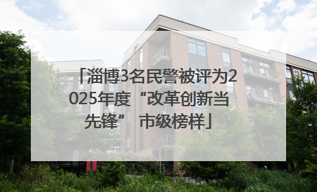 淄博3名民警被评为2025年度“改革创新当先锋” 市级榜样