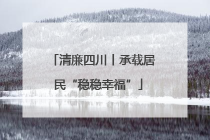 清廉四川丨承载居民“稳稳幸福”