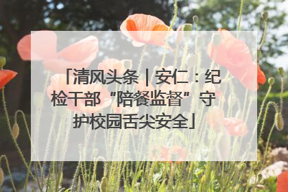 清风头条｜安仁：纪检干部“陪餐监督”守护校园舌尖安全