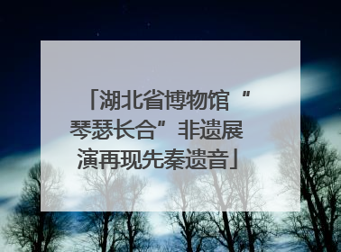 湖北省博物馆“琴瑟长合”非遗展演再现先秦遗音