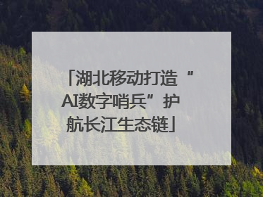 湖北移动打造“AI数字哨兵”护航长江生态链