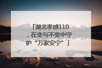 湖北孝感110，在变与不变中守护“万家安宁”