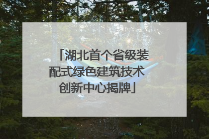 湖北首个省级装配式绿色建筑技术创新中心揭牌