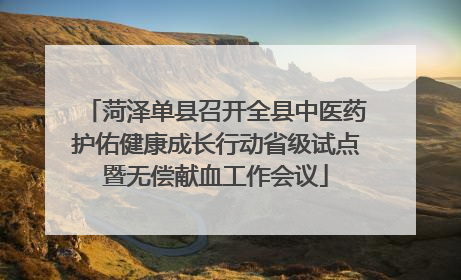 菏泽单县召开全县中医药护佑健康成长行动省级试点暨无偿献血工作会议