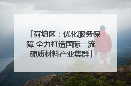 荷塘区：优化服务保障 全力打造国际一流硬质材料产业集群