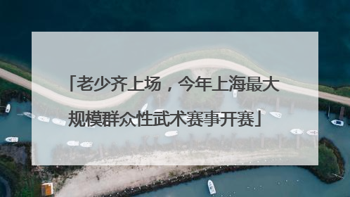 老少齐上场，今年上海最大规模群众性武术赛事开赛