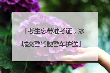 考生忘带准考证，冰城交警驾驶警车护送
