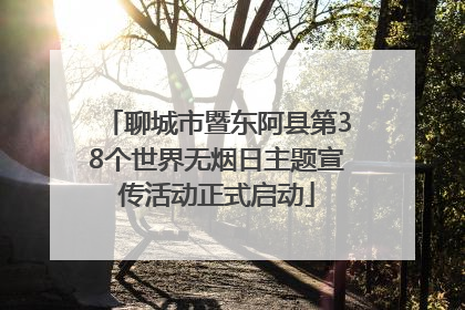 聊城市暨东阿县第38个世界无烟日主题宣传活动正式启动