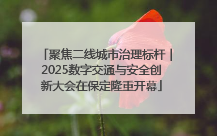 聚焦二线城市治理标杆｜2025数字交通与安全创新大会在保定隆重开幕