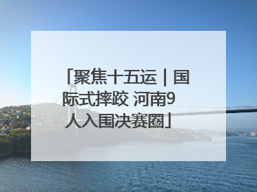 聚焦十五运｜国际式摔跤 河南9人入围决赛圈