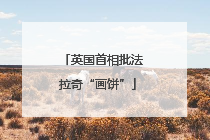英国首相批法拉奇“画饼”