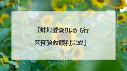蚌埠滕湖机场飞行区预验收顺利完成