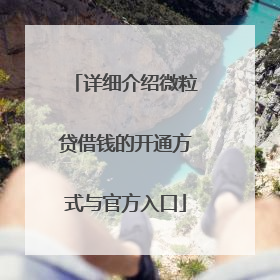 详细介绍微粒贷借钱的开通方式与官方入口