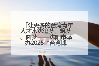 让更多的台湾青年人才来沈追梦、筑梦、圆梦——沈阳市举办2025“台湾博士沈阳行”活动
