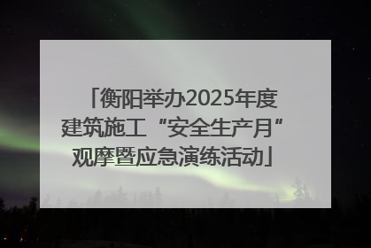 衡阳举办2025年度建筑施工“安全生产月”观摩暨应急演练活动