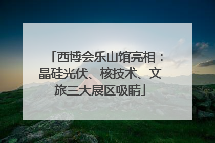 西博会乐山馆亮相：晶硅光伏、核技术、文旅三大展区吸睛
