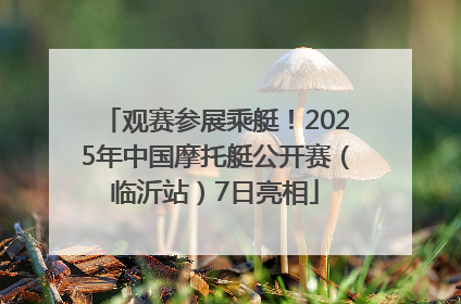 观赛参展乘艇！2025年中国摩托艇公开赛（临沂站）7日亮相