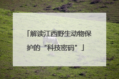 解读江西野生动物保护的“科技密码”