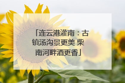 连云港灌南：古镇汤沟景更美 柴南河畔酒更香