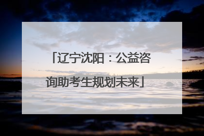 辽宁沈阳：公益咨询助考生规划未来