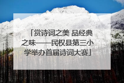 赏诗词之美 品经典之味——民权县第三小学举办首届诗词大赛