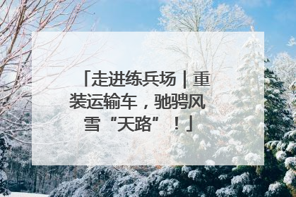 走进练兵场｜重装运输车，驰骋风雪“天路”！
