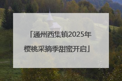 通州西集镇2025年樱桃采摘季甜蜜开启