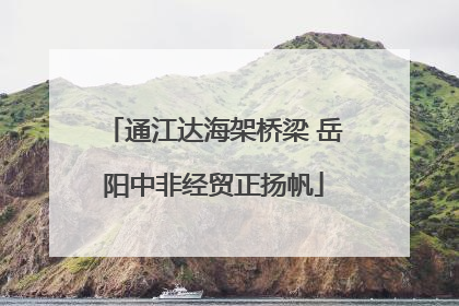 通江达海架桥梁 岳阳中非经贸正扬帆