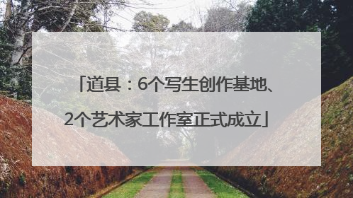 道县：6个写生创作基地、2个艺术家工作室正式成立