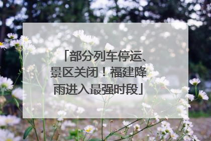 部分列车停运、景区关闭！福建降雨进入最强时段