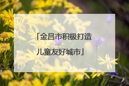 金昌市积极打造儿童友好城市