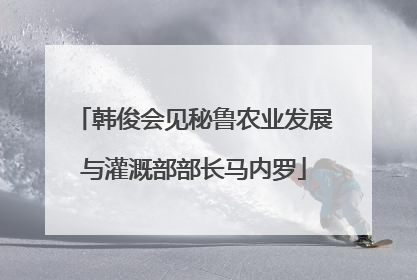 韩俊会见秘鲁农业发展与灌溉部部长马内罗