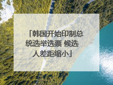 韩国开始印制总统选举选票 候选人差距缩小