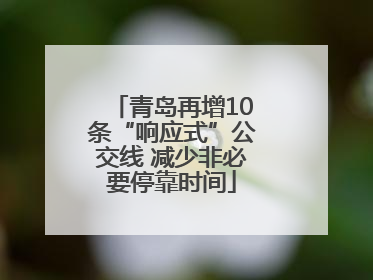 青岛再增10条“响应式”公交线 减少非必要停靠时间