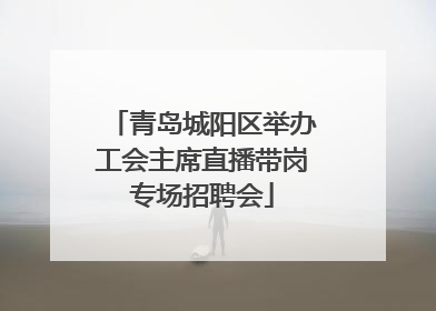 青岛城阳区举办工会主席直播带岗专场招聘会