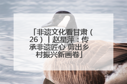 非遗文化看甘肃（26）丨赵星萍：传承非遗匠心 剪出乡村振兴新画卷