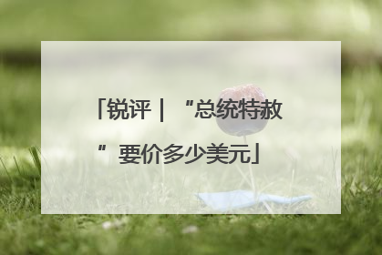 锐评｜“总统特赦”要价多少美元