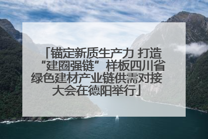 锚定新质生产力 打造“建圈强链”样板四川省绿色建材产业链供需对接大会在德阳举行